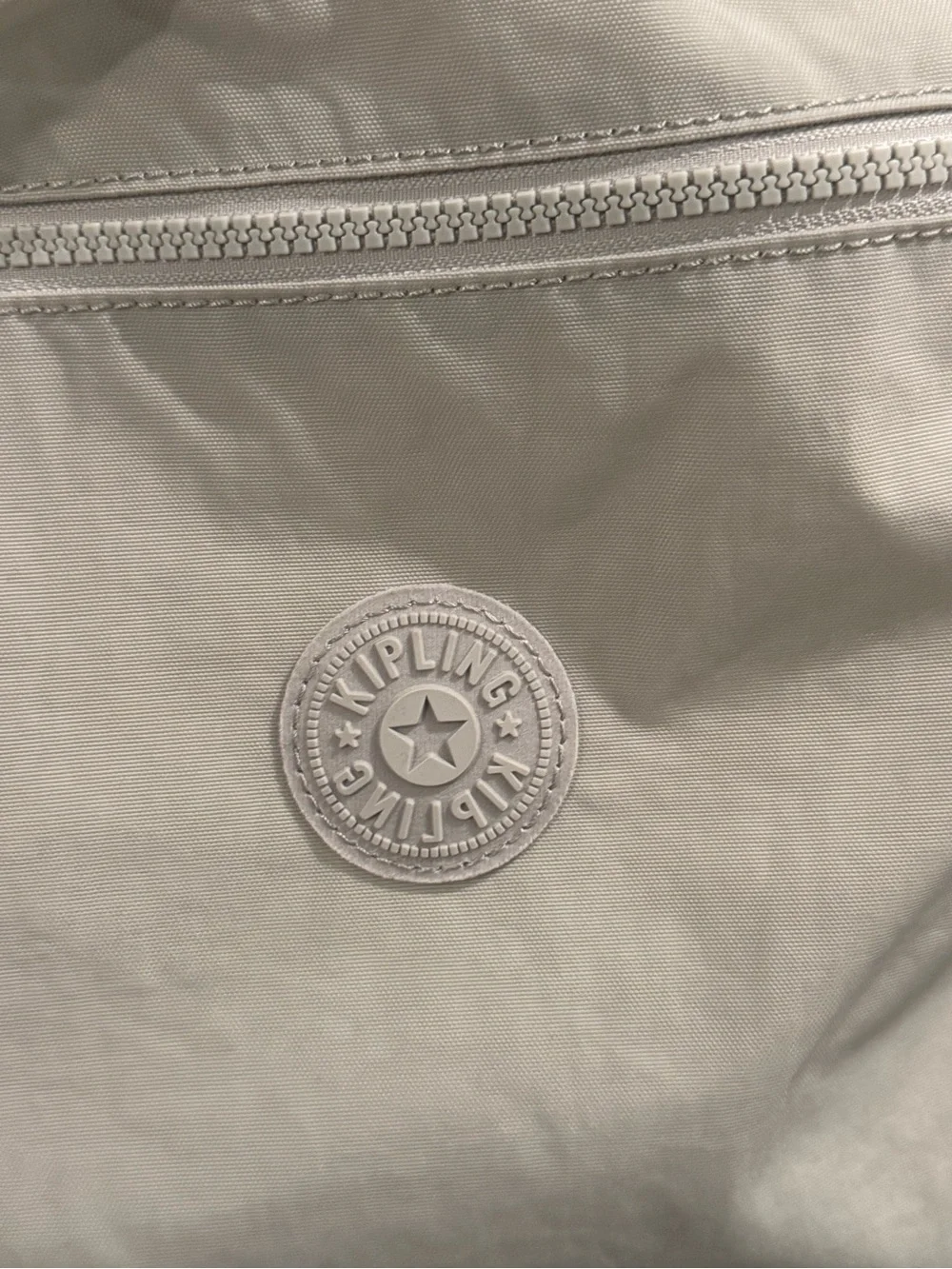 Kipling Cream Nylon Everyday Backpack with Front Pocket